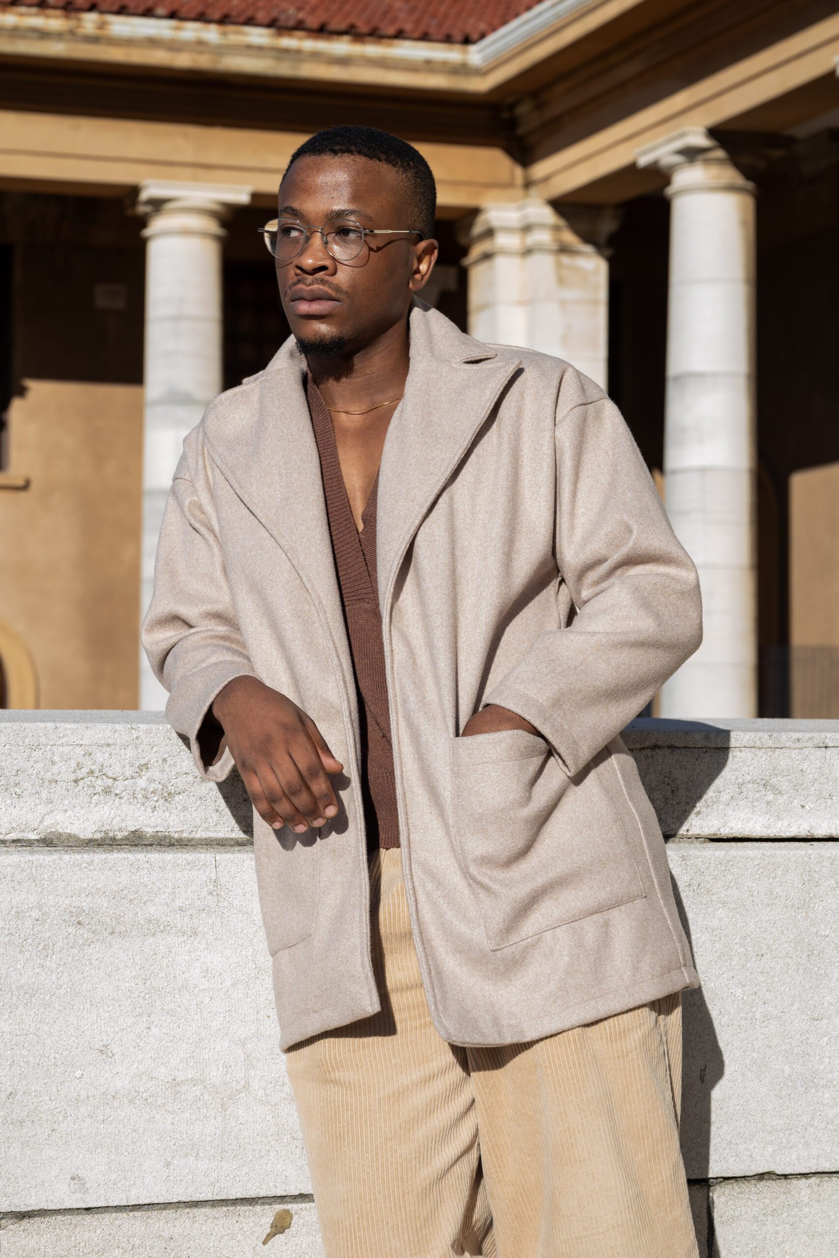 Susan dusty pink unisex coat - Image 6