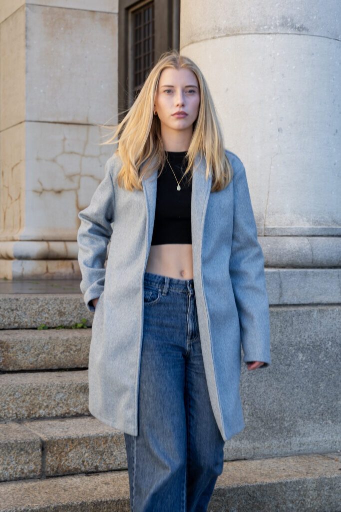 Abeba winter coat light blue