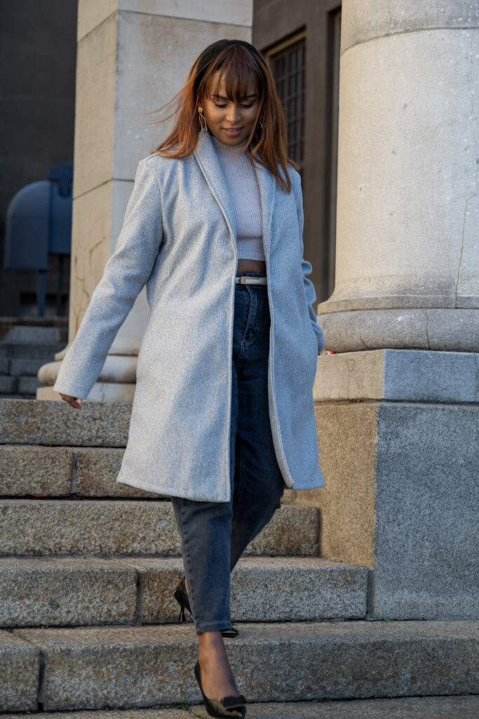 Abeba  winter coat grey